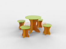 Комплект мебели (стол+4 табурета)