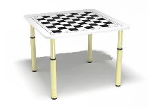 Стол шахматный регулируемый на мет ножках